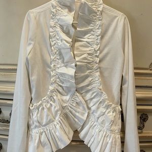 Ruffled cream jacket